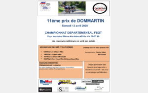 CHAMPIONNAT DEPARTEMENTAL FSGT 69 - Dommartin 