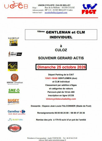 8ème Gentleman de Culoz Souvenir Gérard Actis